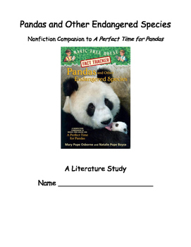 Preview of Magic Tree House...Pandas and Other Endangered Species -- A Literature Study