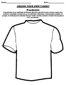 Pandemic Design your T-Shirt Worksheet by Pointer Education | TpT