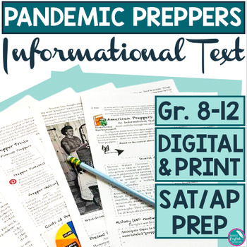 Preview of Pandemic Informational Text Pandemic Preppers American Preppers COVID (Digital)