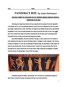 pandora's box essay questions