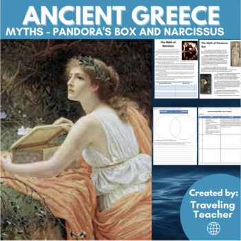 Preview of Pandora's Box & Narcissus: Ancient Greek Myths: Reading & Comprehension Passages