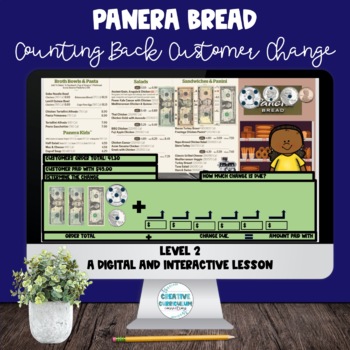 Preview of Panera Bread V1 Counting Back Customer Change Level 2 Digital Lesson
