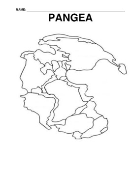 blank pangea map