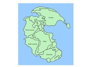 pangea map with continents labeled