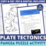 Pangea (Pangaea) Supercontinent Puzzle Activity and Answer Key