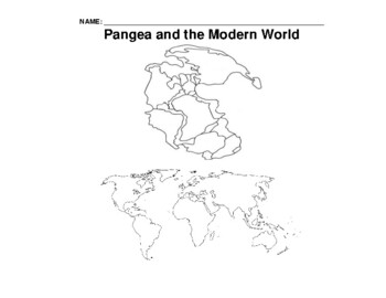 Preview of Pangea and Modern World Blank Maps side by side