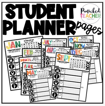  Student Teacher Planner