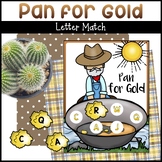 Pan for Gold Letter Matching Activity - Wild West Alphabet