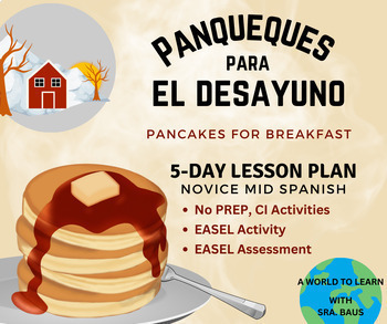 Preview of Panqueques para el Desayuno (Pancakes for Breakfast) Story Talk Lesson Plans