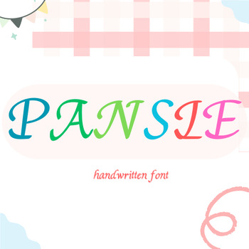 Preview of Pansie.  otf ttf received job file that you can apply for printing. Work to incr