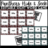 Panther Hide and Seek Sight Word Game - Editable