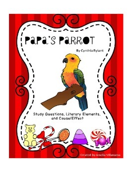 Preview of "Papa's Parrot"  Study Questions, Cause-Effect, Literary Guide