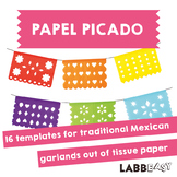 Papel Picado - 16 templates for making traditional Mexican
