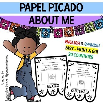 Preview of Papel Picado-"About Me" Banner