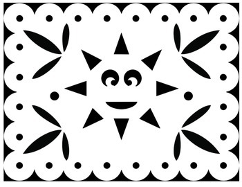 Preview of Papel Picado Coloring Sheets - for Cinco de Mayo and other Mexican Holidays