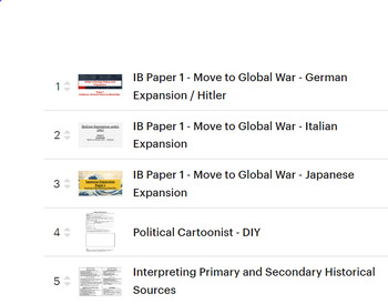 Preview of Paper 1: Move to Global War bundle - International Baccalaureate - IB