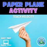 Paper Airplane Activity - Velocity Lab Activity - Workshee