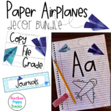 Paper Airplane Classroom Decor Bundle - Travel Theme - Adventure