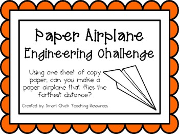 Preview of Paper Airplane: Engineering Challenge Project ~ Great STEM Activity!