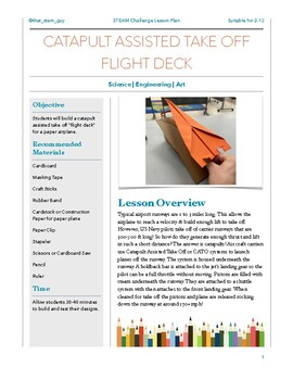 Preview of Paper Airplane Launchers - CATO: Catapult Assisted Take Off "Flight Deck" STEM