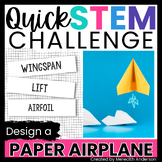 Paper Airplane STEM Activity Project Template Challenge Lo