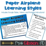 Paper Airplanes: Learning Styles Activity