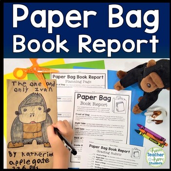 Preview of Paper Bag Book Report Template | Decorate a Paper Bag Based on a Fiction Book