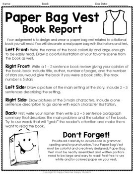 paper bag book report pdf