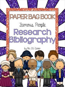 Preview of Paper Bag Book Research Biography - Famous People
