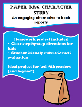 Preview of Paper Bag Character Study: Engaging Alternative to Book Report