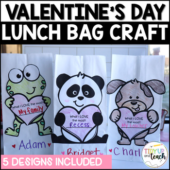 Preview of Paper Bag Crafts for Valentine's Day