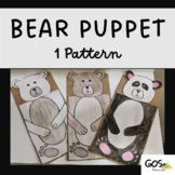 Paper Bag Puppet Craft - Bear Pattern