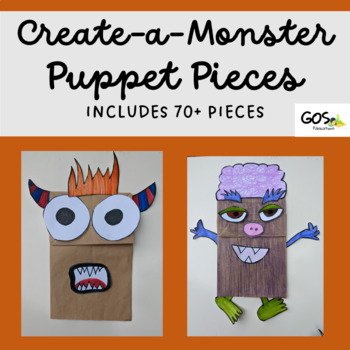 Preview of Paper Bag Puppet Craft - Create a Monster