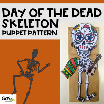 Preview of Paper Bag Puppet Craft - Dia de los Muertos - Day of the Dead - Halloween