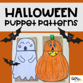 Paper Bag Puppet Craft - Halloween - Pumpkin and Ghost