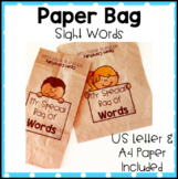 Free - Paper Bag Sight Words Template