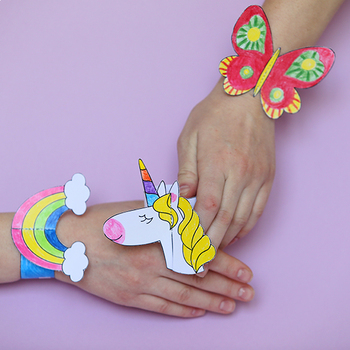 DiY Paper Bracelets for Kids - Free Printable | Diy paper, Paper bracelet,  Free kids