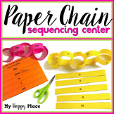 Paper Chains Sequencing Center: fine motor, math, and read