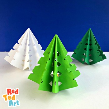 folded paper christmas trees