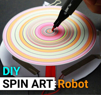 Preview of Paper Circuit: DIY Spin Art Robot -  Creative Electronics STEAM Activity