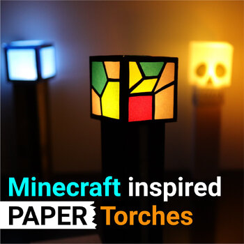 Preview of Paper Circuit: Minecraft Inspired Paper Torch -  Creative Electronics / STEAM