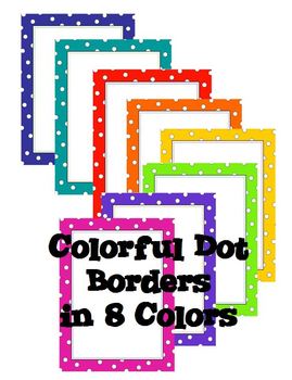 Preview of Paper : Colorful Dot Border in 8 Colors PDF