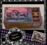 Paper Craft -- Unicorn Drops Matchbox with Cover