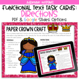 Paper Crown Functional Text (Google Classroom & PDF)