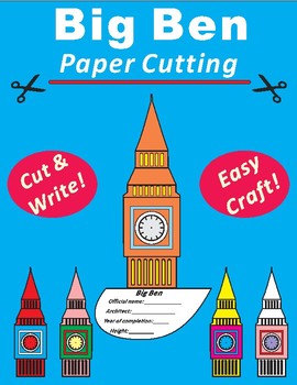 Preview of Paper Cutting Craft: Big Ben: Elizabeth Tower England