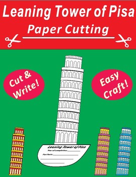 Preview of Paper Cutting Craft: Leaning Tower of Pisa Italy