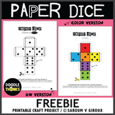 Paper Dice Printable FREEBIE