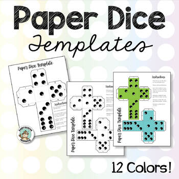 Paper Dice Templates for Art Activities and Math Games | TpT