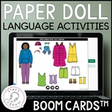 Clothing Speech Therapy Activities Paper Doll Language BOO