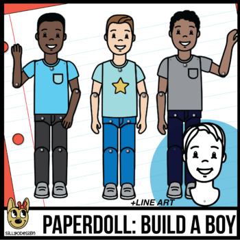 Preview of Paper Doll Craftivity: Make a Movable Boy Figure